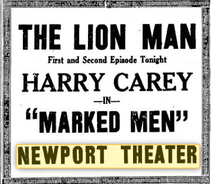 Newport Theater - NOV 2 1920
